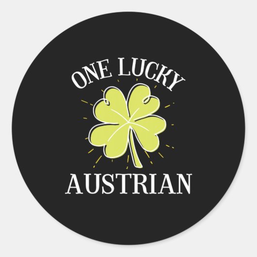 St patricks dayラッキーオーストリアコーチ ラウンドシール (正面)