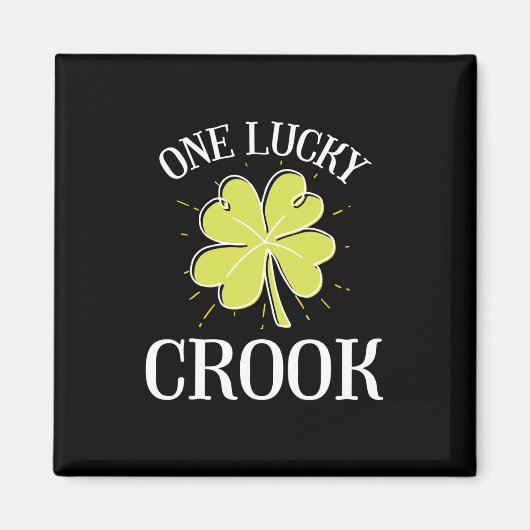 St patricks dayラッキークロックギフト マグネット (正面)