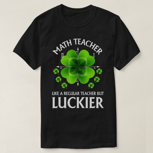St patricks dayラッキークローバーマス先生おもしろいSc Tシャツ (デザイン正面)