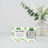 St patricks dayラッキーグリーンシャムロックレインボウズ エンクロージャーカード (スタンド正面)