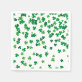 St patricks dayラッキーシャムロックパターン スタンダードカクテルナプキン (正面)