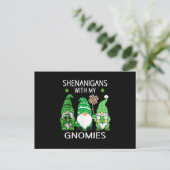 St patricks dayラッキーシャムロックヒョウ格言 ポストカード (スタンド正面)