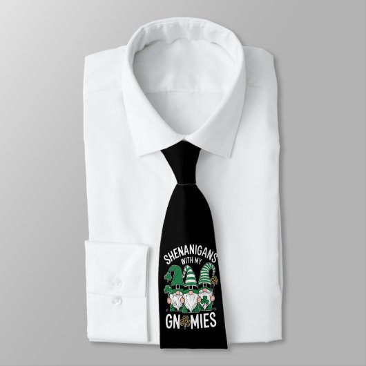 St patricks dayラッキーシャムロックレオパード格言 ネクタイ (タイ)