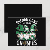 St patricks dayラッキーシャムロックレオパード格言 ポストカード (正面/裏面)