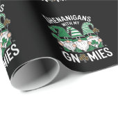 St patricks dayラッキーシャムロックレオパード格言 ラッピングペーパー (ロールコーナー)