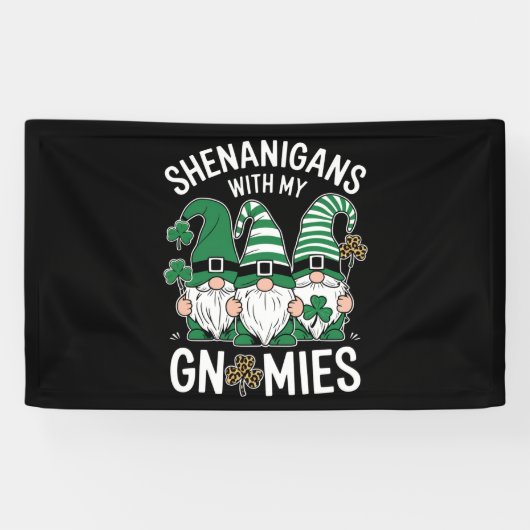 St patricks dayラッキーシャムロックレオパード格言 横断幕 (横)