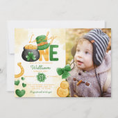 St patricks dayラッキーワン第1誕生日招待状 招待状 (正面)