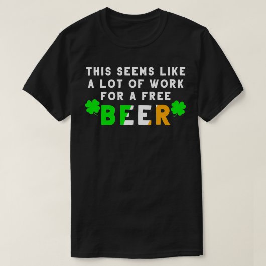 St patricks dayランニングのアイリッシュビールデザインギフト tシャツ (デザイン正面)