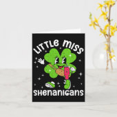 St patricks dayリトル恋しく思シェナニガンシャムロックG カード (黄色い花)