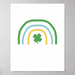 St patricks dayレインボーアイリッシュシャームロックポスター ポスター