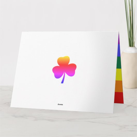 St patricks dayレインボーグノーミーLGBTの友情 カード (裏面)