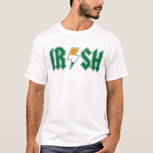St patricks dayレトロアイリッシュロックバンドロックスター tシャツ (正面)
