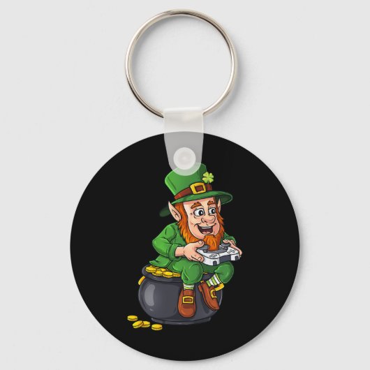 St patricks dayレプレショーオンビデオゲームコントローラB キーホルダー (正面)