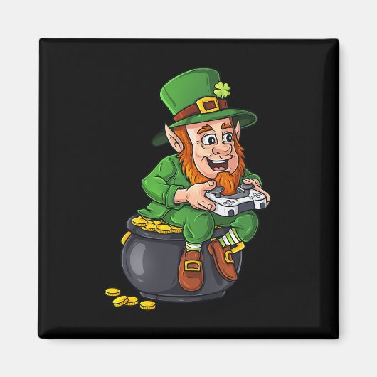St patricks dayレプレショーオンビデオゲームコントローラB マグネット (正面)