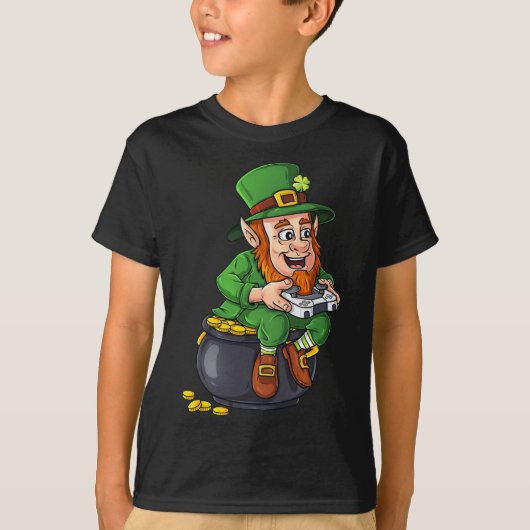 St patricks dayレプレショーオンビデオゲームコントローラB Tシャツ (正面)