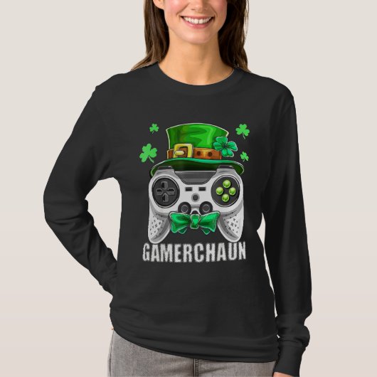 St patricks dayレプレショーオンビデオゲームコントローラB Tシャツ (正面)