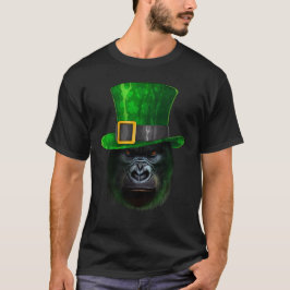 St patricks dayレプレショーンシャムロックアイリッシュゴリラ tシャツ