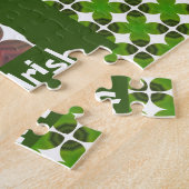 St patricks dayレプレチャンハットモノグラムアイリッシュラック ジグソーパズル (側面)