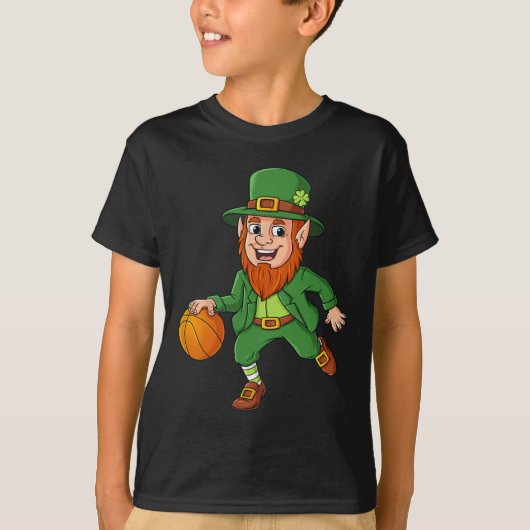 St patricks dayレプレチャンバスケットボールラッキーボーイズG Tシャツ (正面)