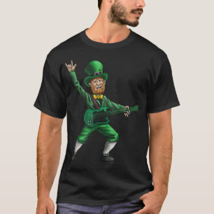 st patricks dayロックアンドロールレプレチャウンギター tシャツ