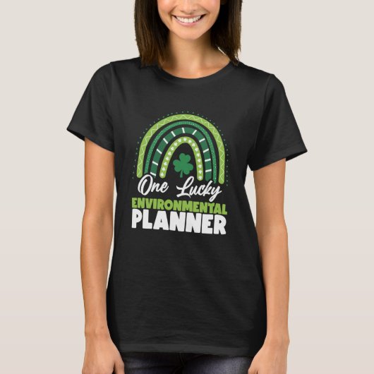 St patricks dayワンラッキー環境プランナー tシャツ (正面)