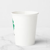 St patricks day名前をカスタムするモノグラムシャムロックリーフ 紙コップ (左)