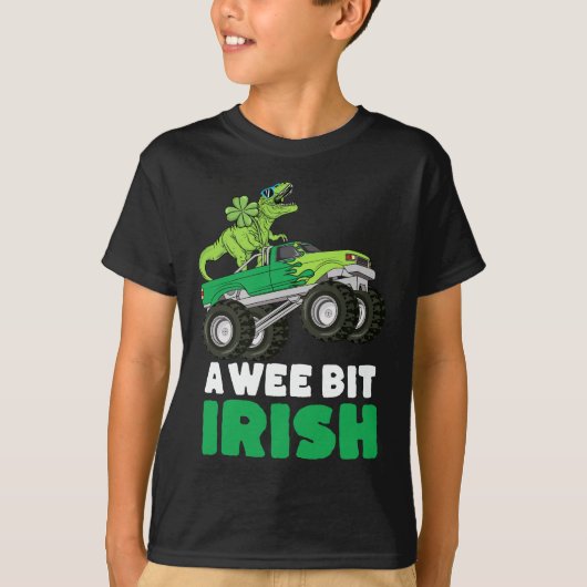 St patricks day小さなアイルランドのトエックスモンスタートラック tシャツ (正面)