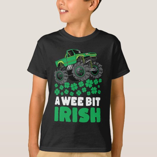 St patricks day少しアイルランドのモンスタートラック tシャツ (正面)