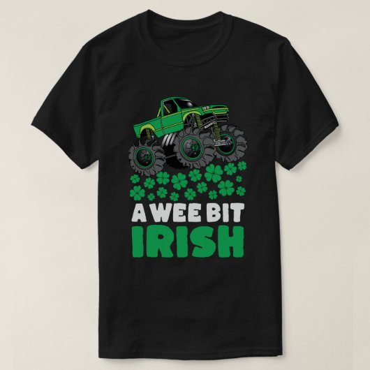 St patricks day少しアイルランドのモンスタートラック tシャツ (デザイン正面)