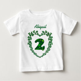 St patricks day幸運な3月17日の第2誕生日V02A ベビーTシャツ