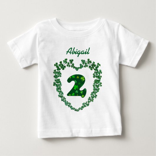 St patricks day幸運な3月17日の第2誕生日V02A ベビーTシャツ (正面)