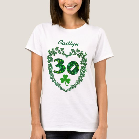 St patricks day幸運な3月17日の第30誕生日V03 Tシャツ (正面)