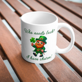St patricks day幸運を必要とする私はチャームを持つ コーヒーマグカップ