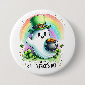 St patricks day幽霊 缶バッジ (正面)