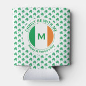 St patricks day引用文モノグラムアイリッシュフラッグシャムロック 缶クーラー (裏面)