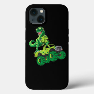 St patricks day恐竜モンスタートラックシャムロックボー iPhone 13ケース