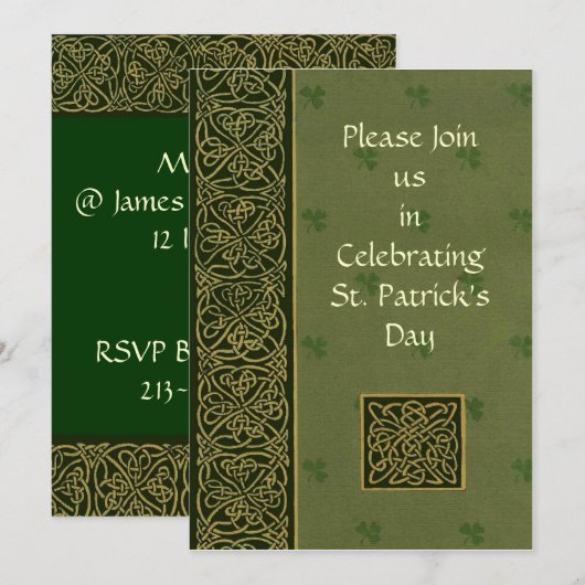 St patricks day招待状 招待状 (正面/裏面)