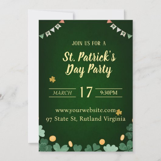 St patricks day招待 招待状 (正面)