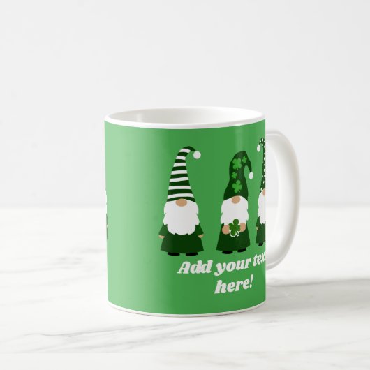 St patricks day格言かわいいパーソナライズされた コーヒーマグカップ (正面右)