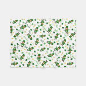 St patricks day模様 フリースブランケット (正面(横))