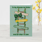 St patricks day法律姉弟カード カード (黄色い花)