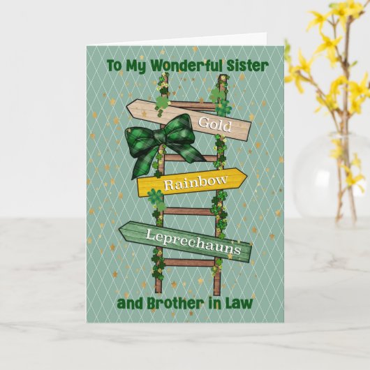 St patricks day法律姉弟カード カード (黄色い花)
