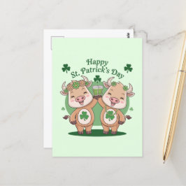 St patricks day牛 ポストカード