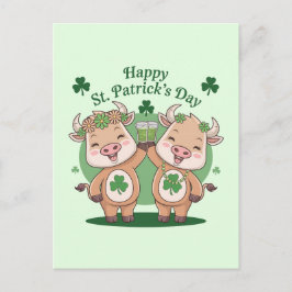 St patricks day牛 ポストカード