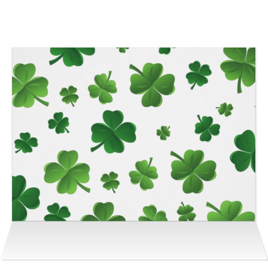 St. Patricks Day祖父母フォトグリーティングカード (内部横(上))