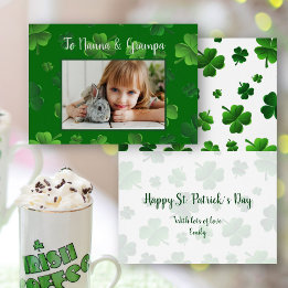 St. Patricks Day祖父母フォトグリーティングカード