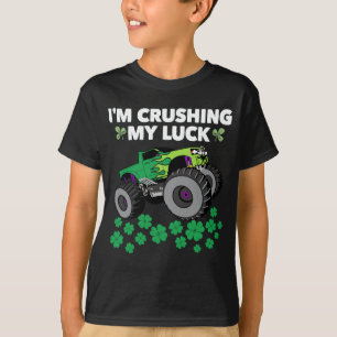 St patricks day私の運を粉砕Tレックストラックの子供 Tシャツ