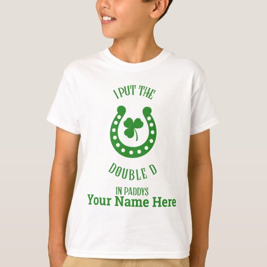 st patricks day私はダブルDをパディスに入れた Tシャツ (正面)