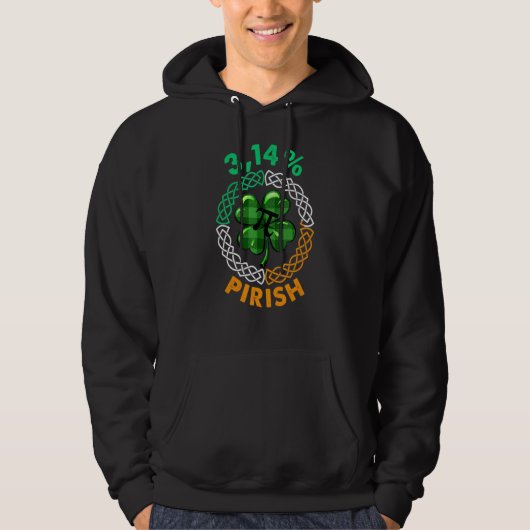 St patricks day算数パイ日ハッピー日算数3 14 パーカ (正面)