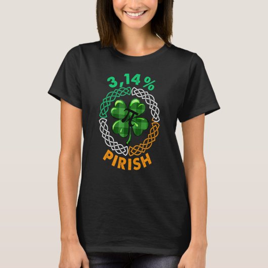 St patricks day算数パイ日ハッピー日算数3 14 tシャツ (正面)